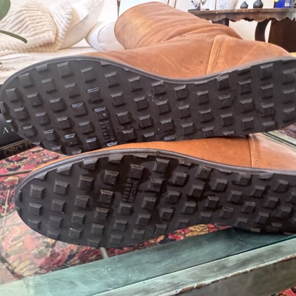 STUART WEITZMAN Brown Knee High Boots Distressed Leather Hidden Wedge Size 7 - Picture 12 of 12